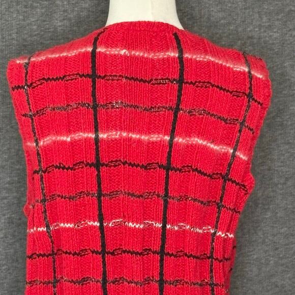 Sigrid Olsen Sport Vintage Embroidered Red Snowflake Zipper Vest Womens Medium - Picture 6 of 12